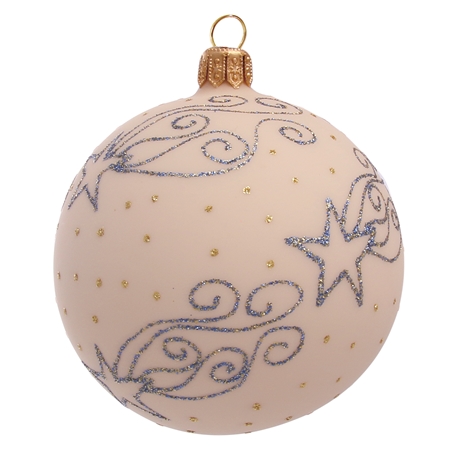 Cream Christmas ball with sky comets