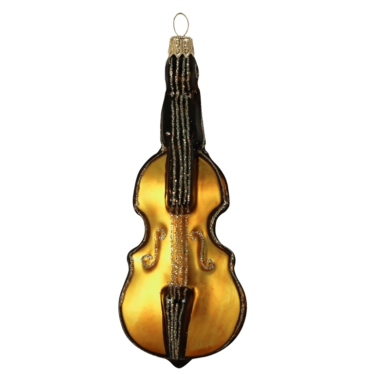 Christmas glass ornament - contrabass 12 cm