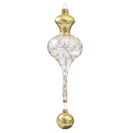 Ornament clear gold with curtain