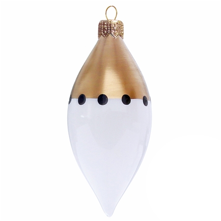 White Christmas olive with gold matt decor