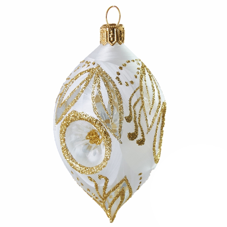 Christmas decoration, white olive with reflector