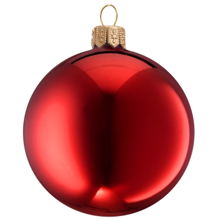 Red Christmas bauble gloss finish