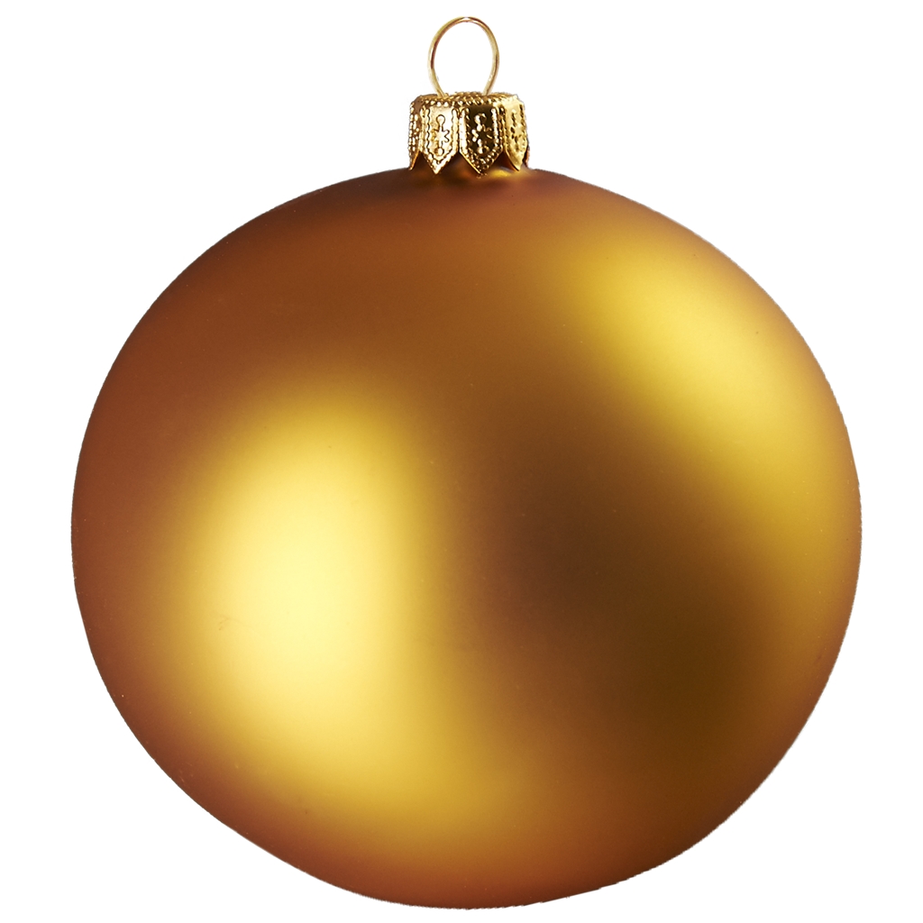 Glass bauble golden matt