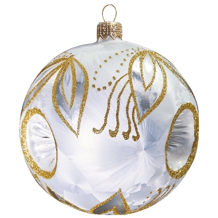 Christmas decoration - white ball with a reflector