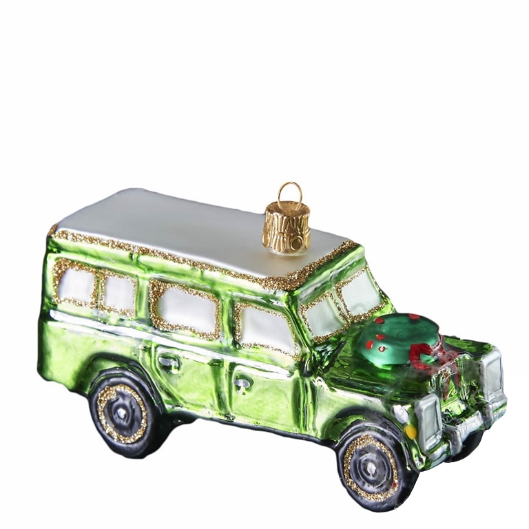 Christmas green off-road car ornament