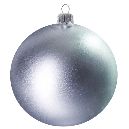 Glass bauble silver matt