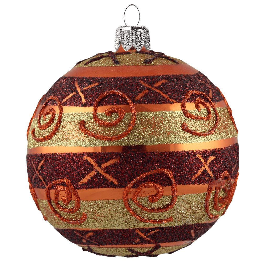 Bauble with glittering ornaments