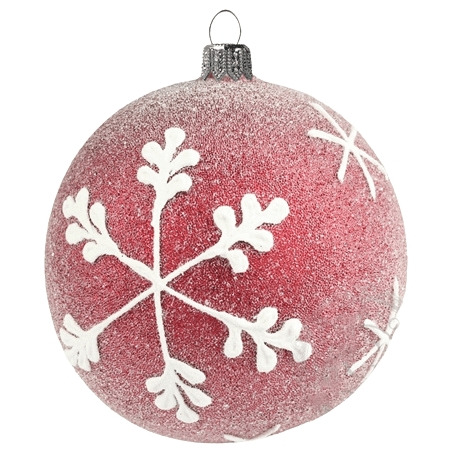 Christmas ball red snowflake