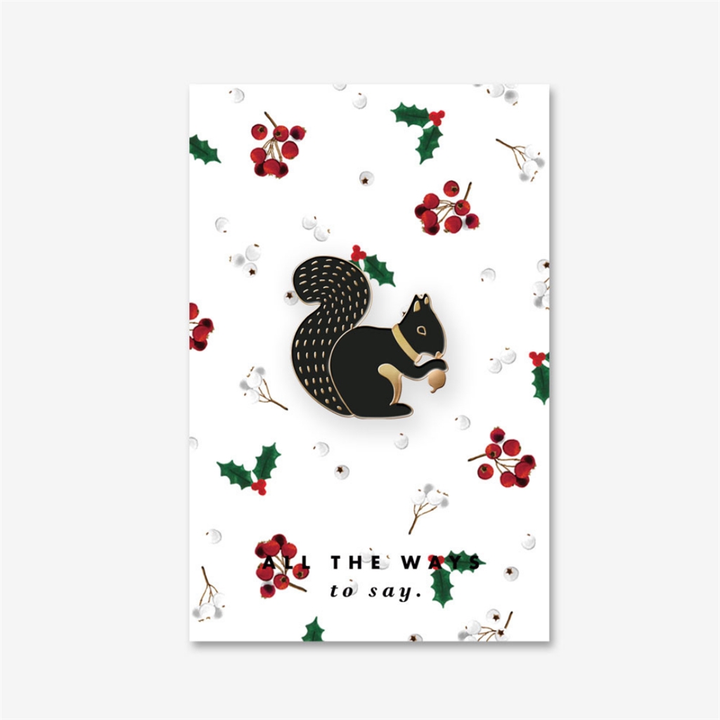 Enamel pin squirrel