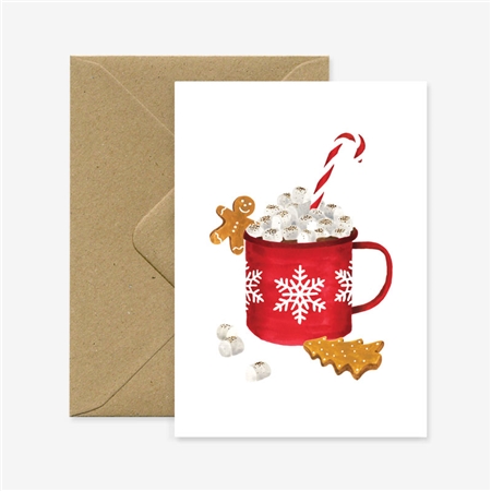 Christmas card hot chocolate