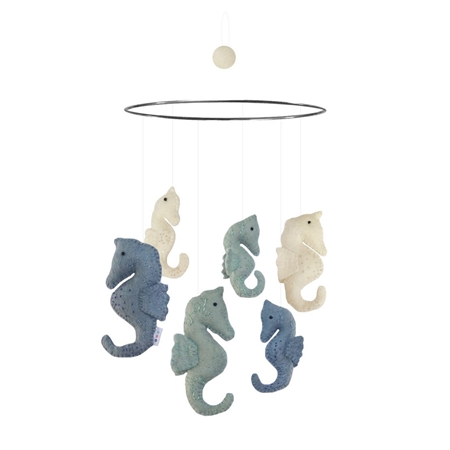 Baby crib mobile seahorse herd