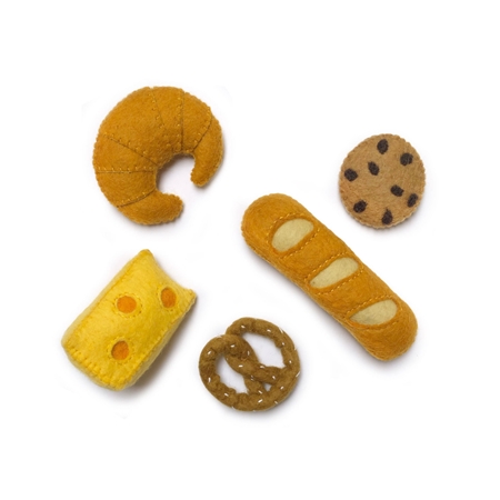 Set of felt French delicacies