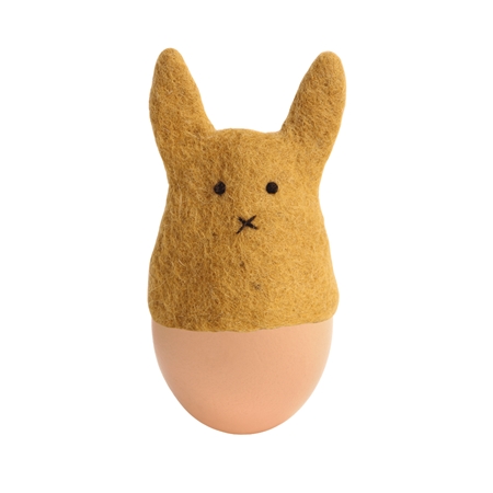 Easter egg cap ocher bunny