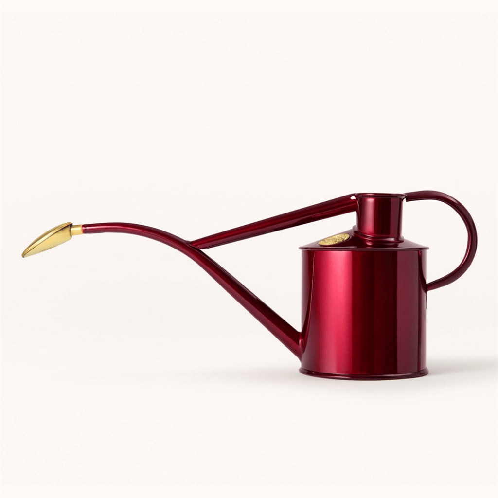 Metal watering can cherry red 1 l