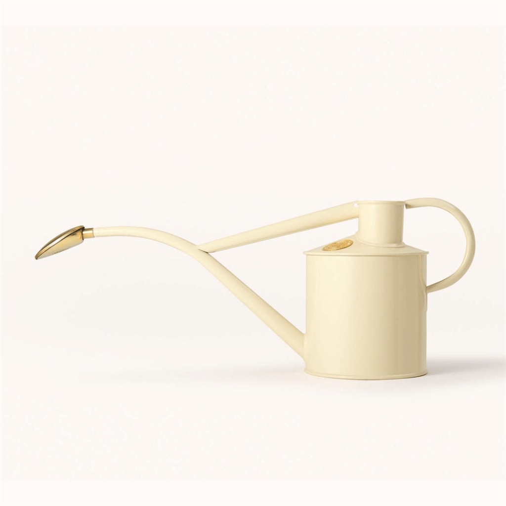 Metal watering can almond beige 1 l