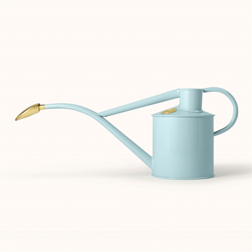 Metal watering can azure blue 1 l