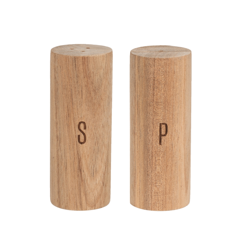 Salt and pepper shaker wooden set