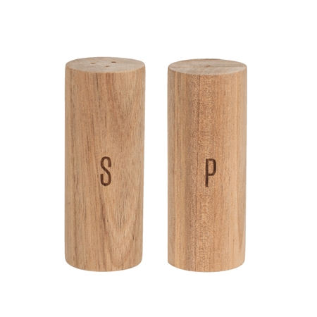 Salt and pepper shaker wooden set