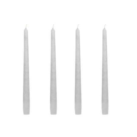 Set of light gray candles 4 pcs