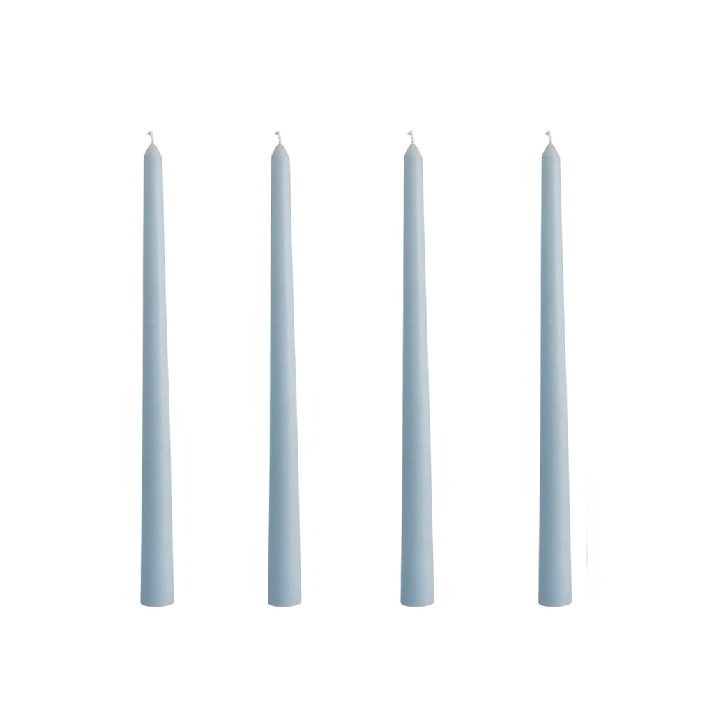 Set of light blue candles 4 pcs