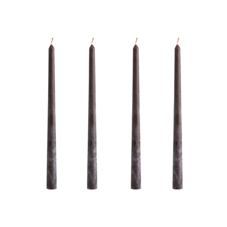 Set of dark purple candles 4 pcs