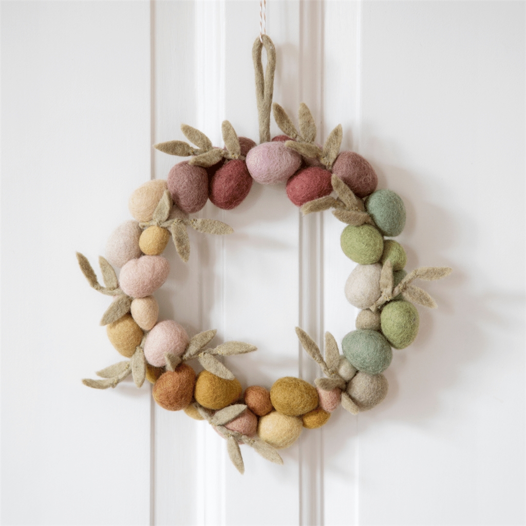 Felt Easter wreath