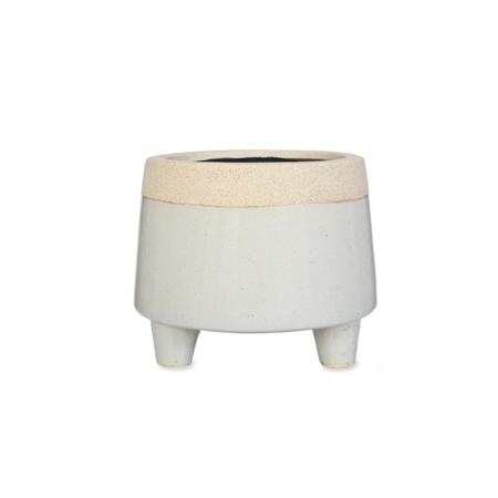 Ceramic flowerpot with legs