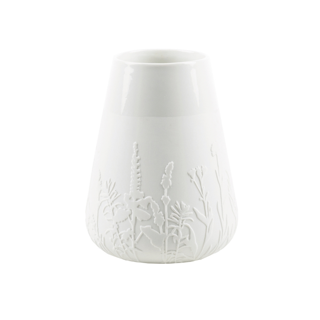 Small porcelain vase meadow decor