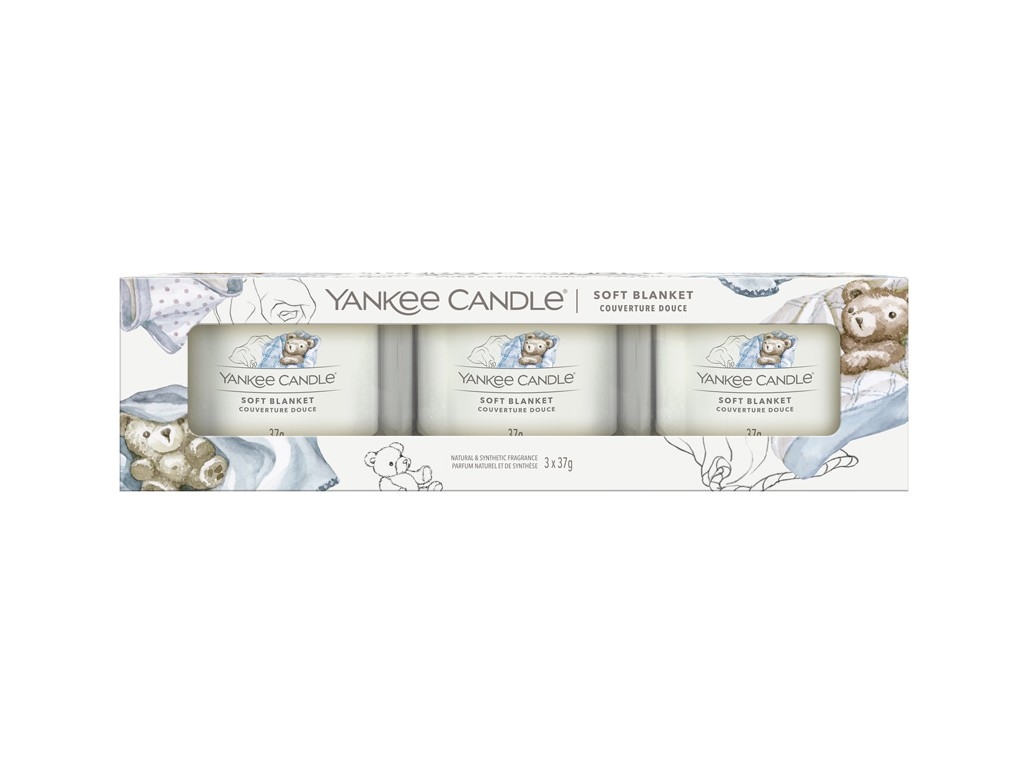 Set of votive candles filled in glass Yankee Candle SOFT BLANKET