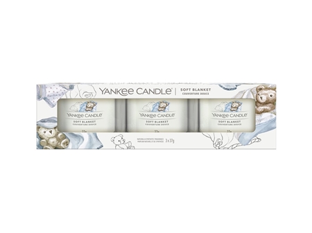 Set of votive candles filled in glass Yankee Candle SOFT BLANKET