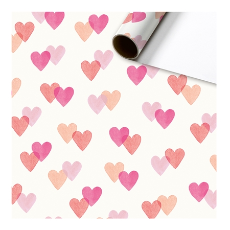 Wrapping paper with hearts