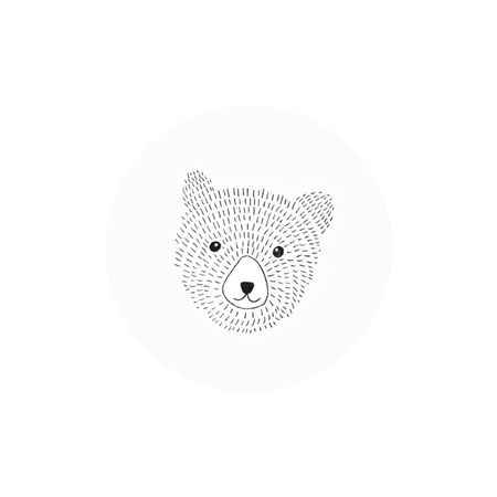 Gift sticker with teddy bear