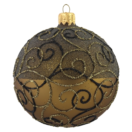 Golden and black ornament with spiral decoration