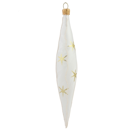 Glass drop ice-effect with golden stars