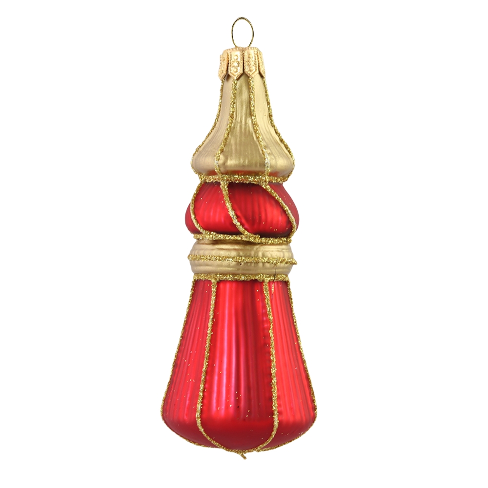 Red and golden tassel ornament