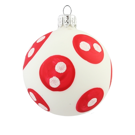 Ball ornament with red dots