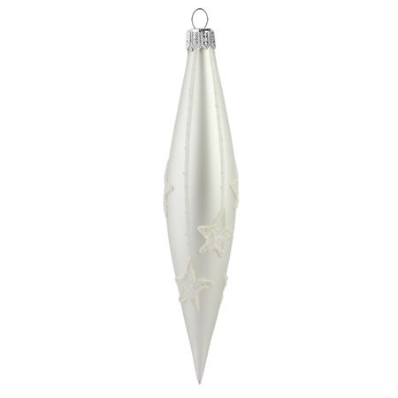 Silver drop with tiny stars