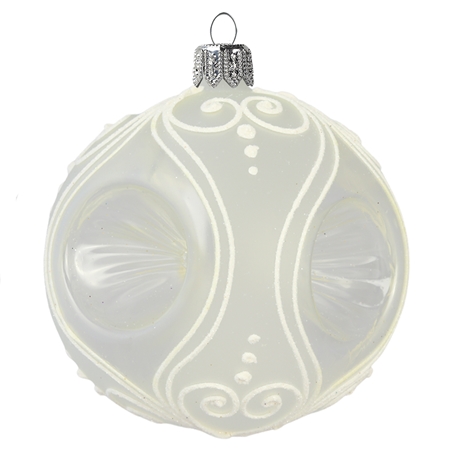 Ball ornament with elegant spiral decoration