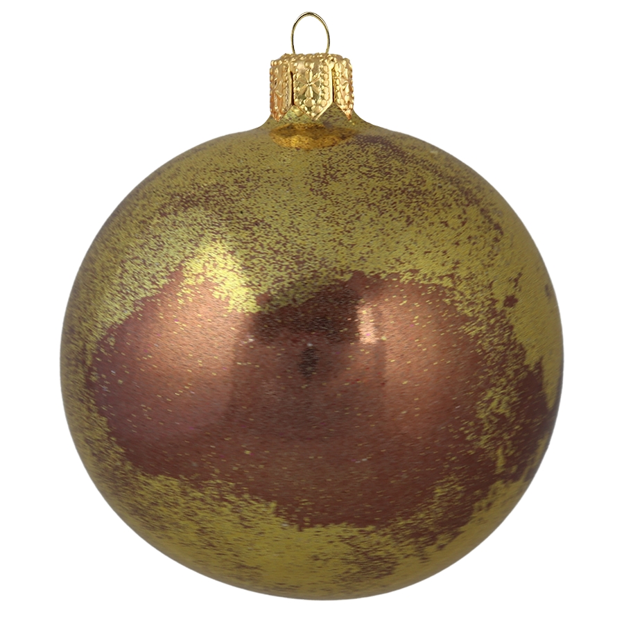 Glossy golden brown glass ball ornament
