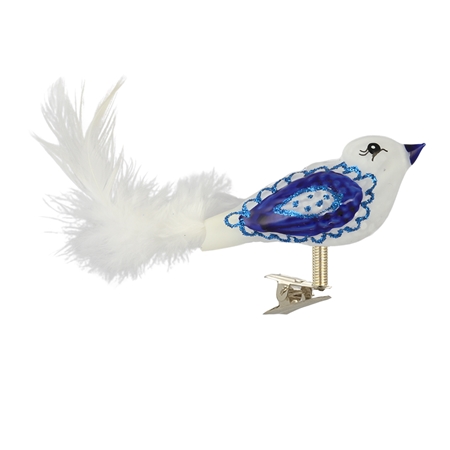 White birdie with folklore design