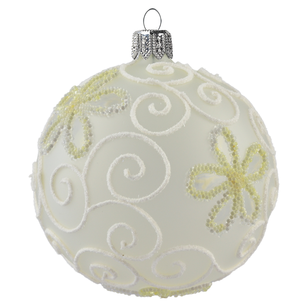 Christmas ball with floral decoration