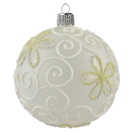Christmas ball with floral decoration