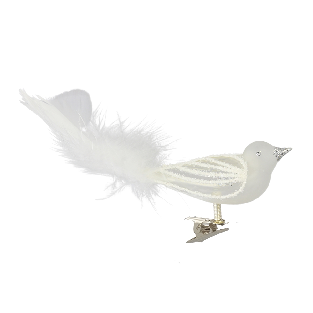 White birdie with silver beak