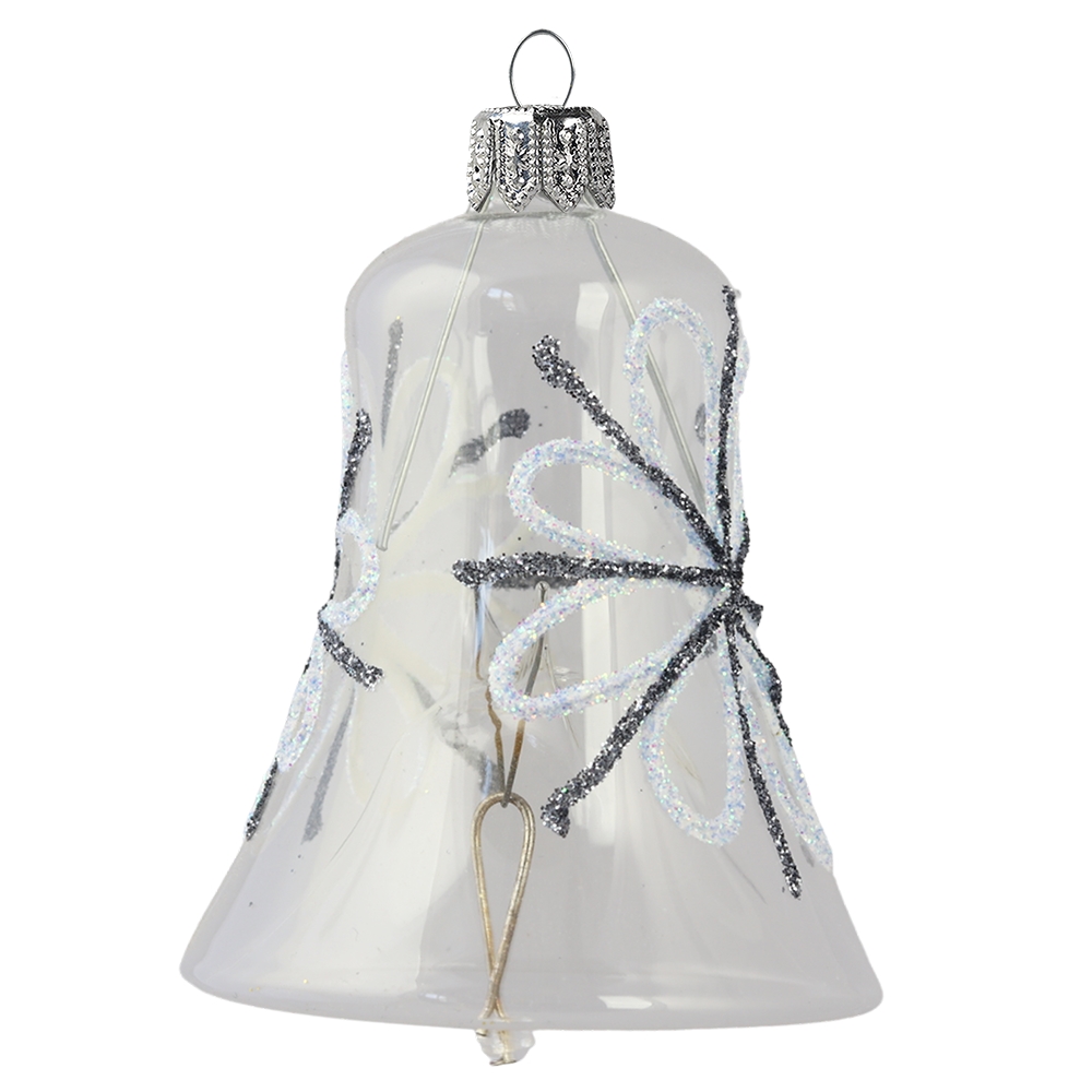 Transparent jingling bell ornament