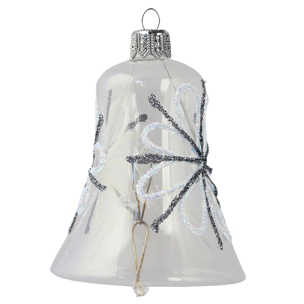 Transparent jingling bell ornament