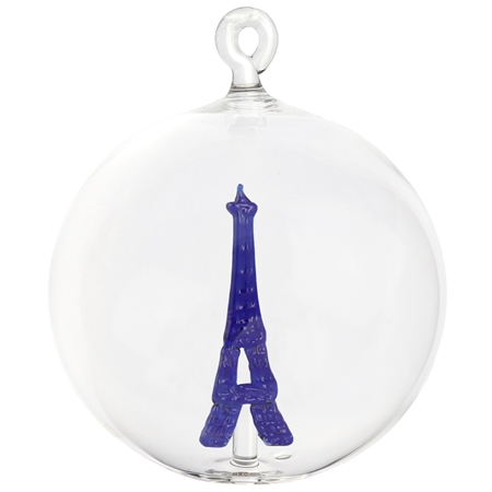 Clear ball ornament with Eiffel Tower