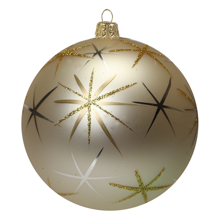 Champagne Christmas bauble with star décor
