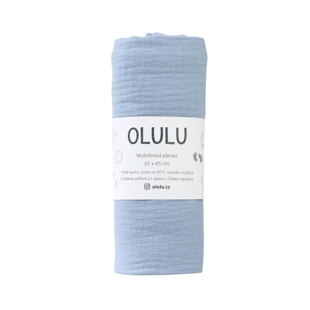 Sky-blue muslin nappy
