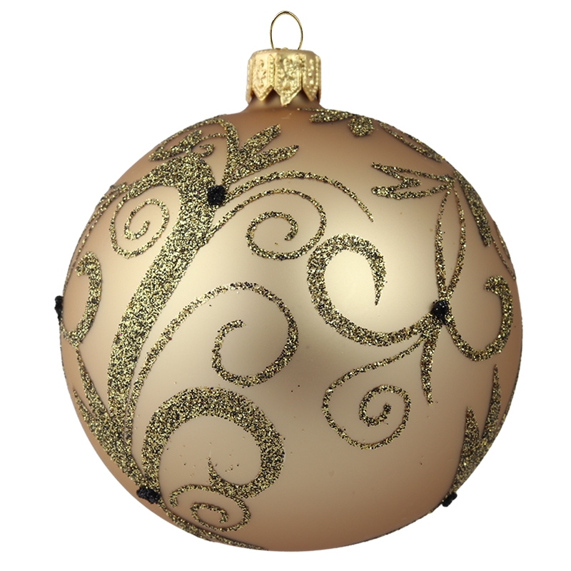 Matt golden Christmas ball ornament 