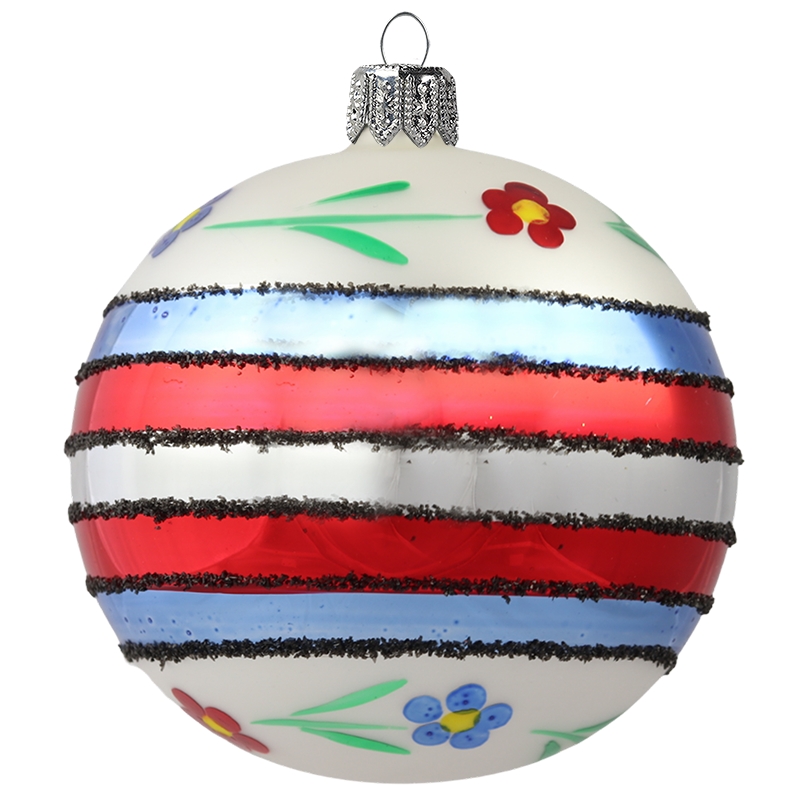 Colourful ball ornament with flowers